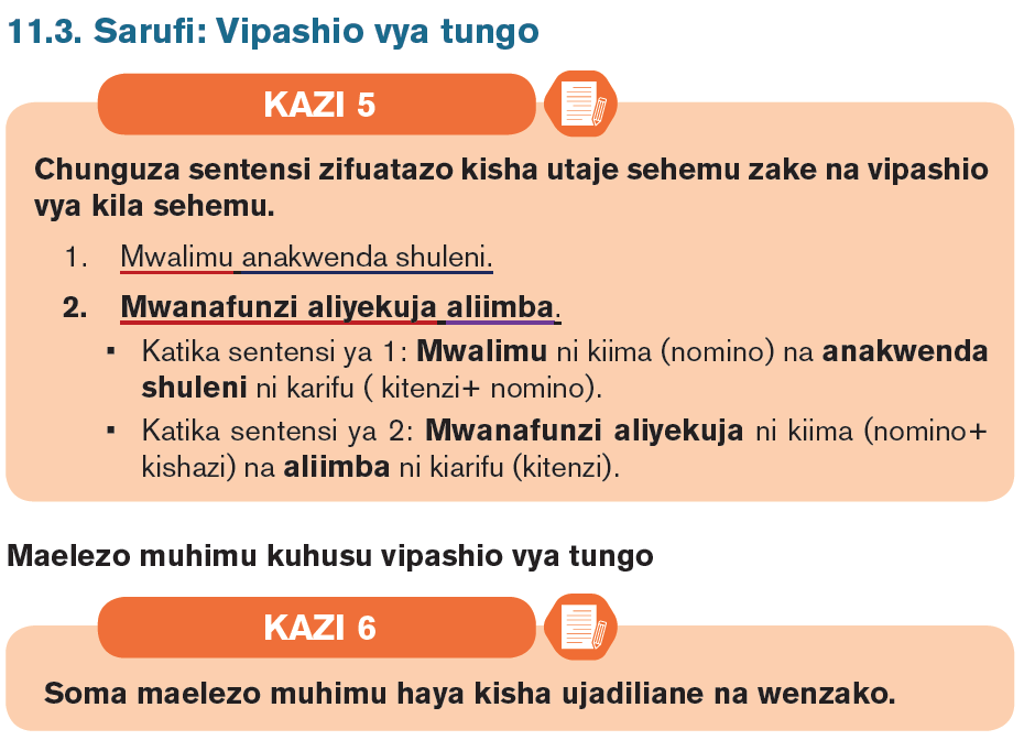 Course Kiswahili LE, Topic MADA YA 5 UANDISHI WA RIPOTI